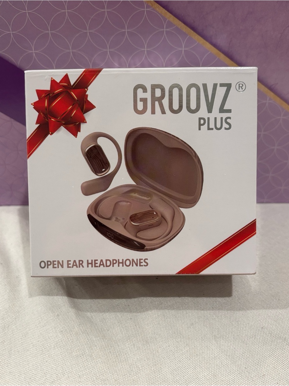 Groovz Plus Open Ear Bluetooth 5.4 Wireless Headphones Rose Gold New